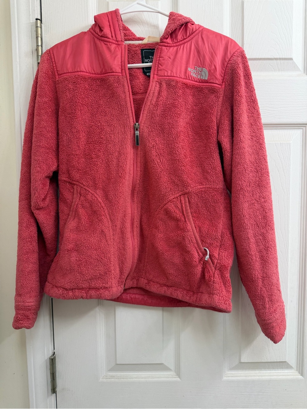 The North Face Women’s Hooded Teddy Fleece Jacket - Coral